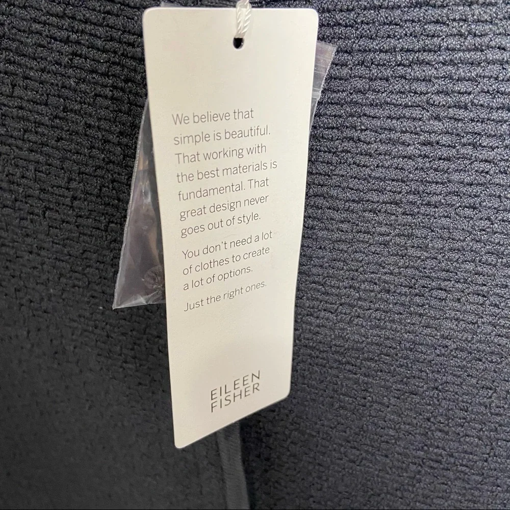 NWT Eileen Fisher Size Medium Short Sleeve Silk Blend Cardigan Gray Graphite